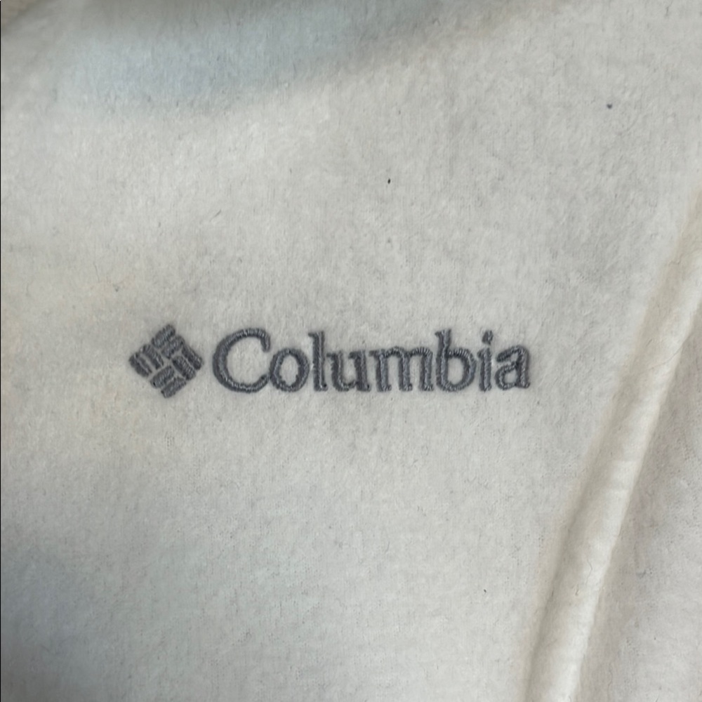 Columbia White Fleece Jacket Lightweight Sporty Design - Picture 3 of 9